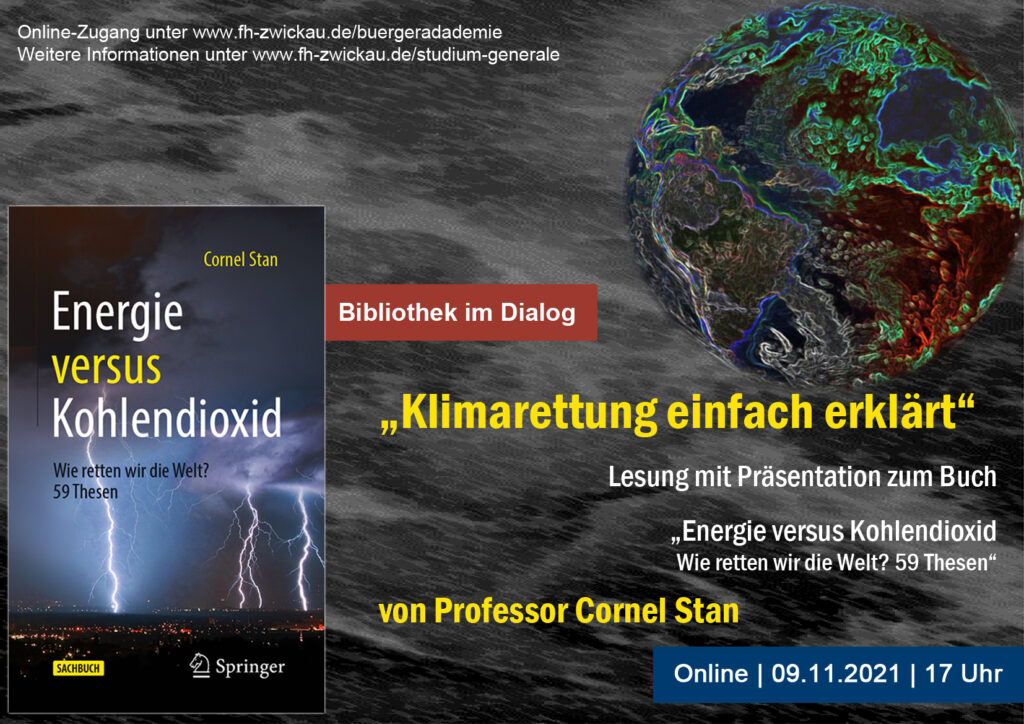 düsteres Plakat zur Veranstaltung "Klimarettung einfach erklärt"